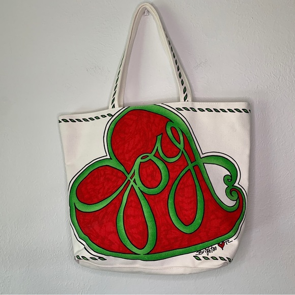Brighton JOY Holiday Canvas Tote Bag - Picture 2 of 10